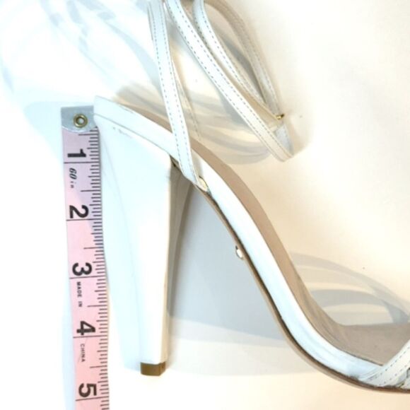 RAYE REVOLVE Clara Heels in White Leather Ankle Wrap Size 6.5 - Picture 8 of 14